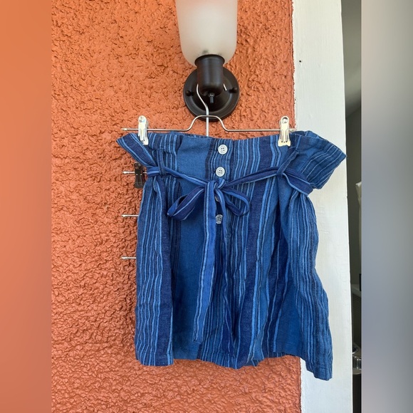 Indigo Rein Skirt Women's Size Large Linen Blend Mini Skirt Blue Summer - Picture 4 of 4